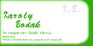 karoly bodak business card